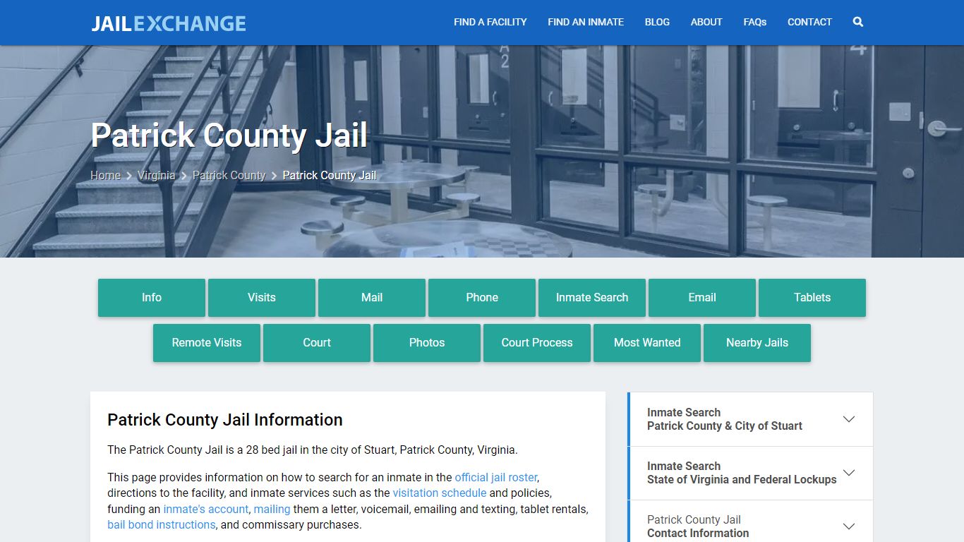 Patrick County Jail, VA Inmate Search, Information
