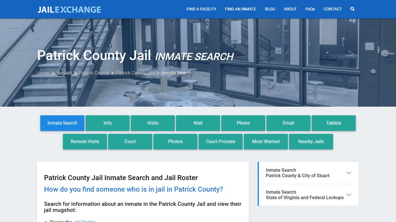 Inmate Search: Roster & Mugshots - Patrick County Jail, VA